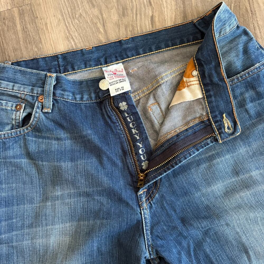 Lucky Brand Boot Cut Jeans Men's Size 32x30 Dark Wash Zip Fly Vintage Y2K